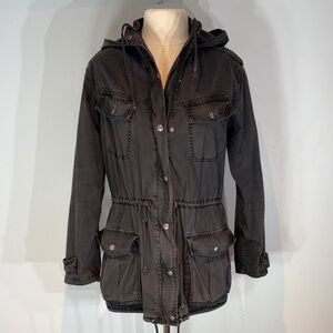 Aritzia Talula Trooper utility jacket in grey cotton